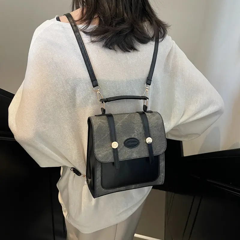 Women's 2024 Winter Shoulder Bag Blue Brown - Image 6