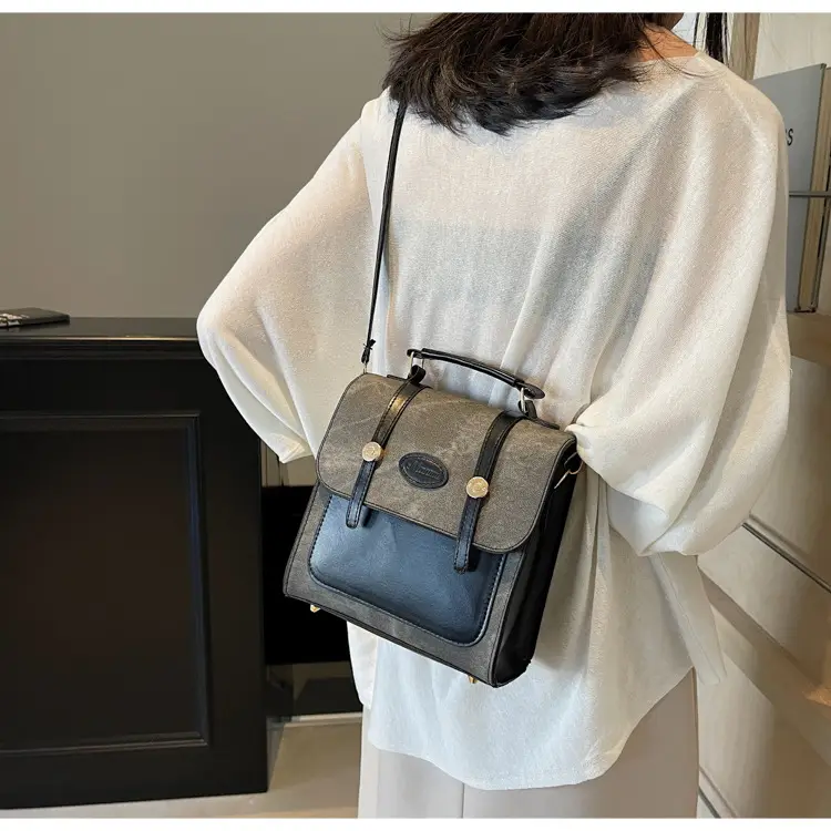 Women's 2024 Winter Shoulder Bag Blue Brown — feature 13