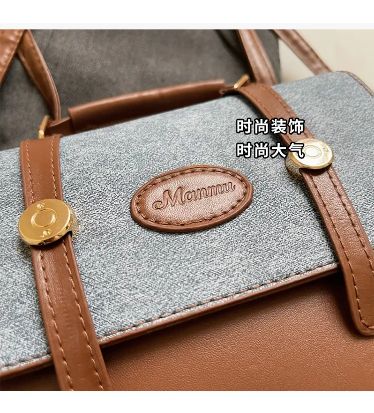 Women's 2024 Winter Shoulder Bag Blue Brown — feature 7