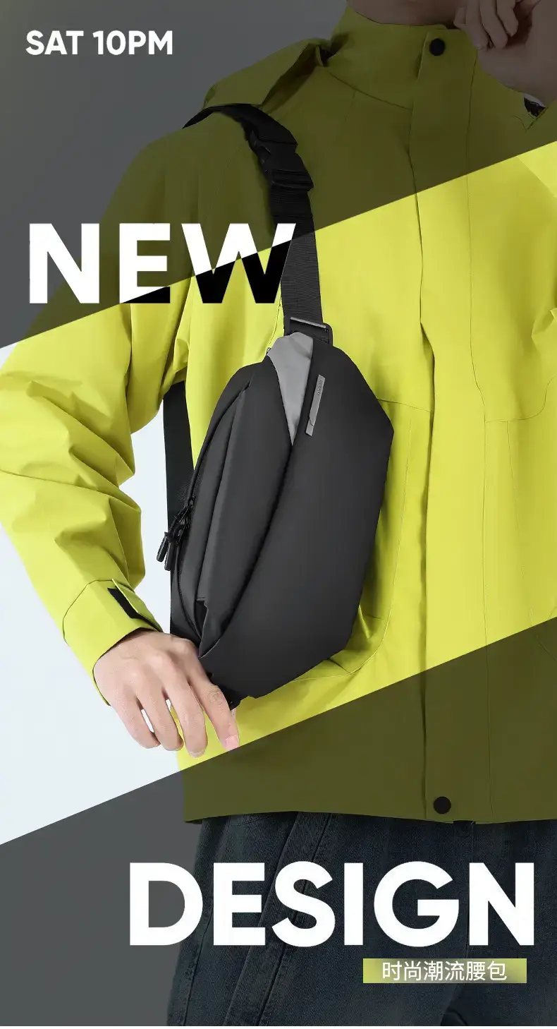 Men's Casual Crossbody Bag for Motorcycle & Sports Use — feature 2