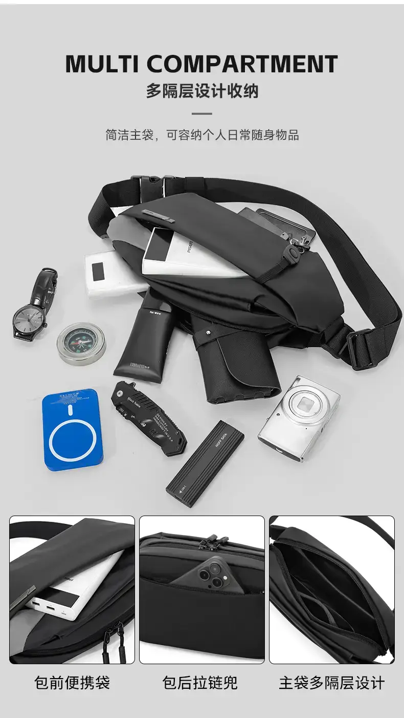 Men's Casual Crossbody Bag for Motorcycle & Sports Use — feature 8