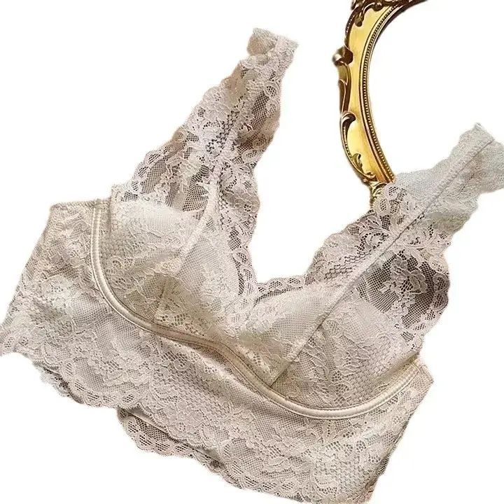 Big Chest Small Underwear Women's French Lace Back Vest
