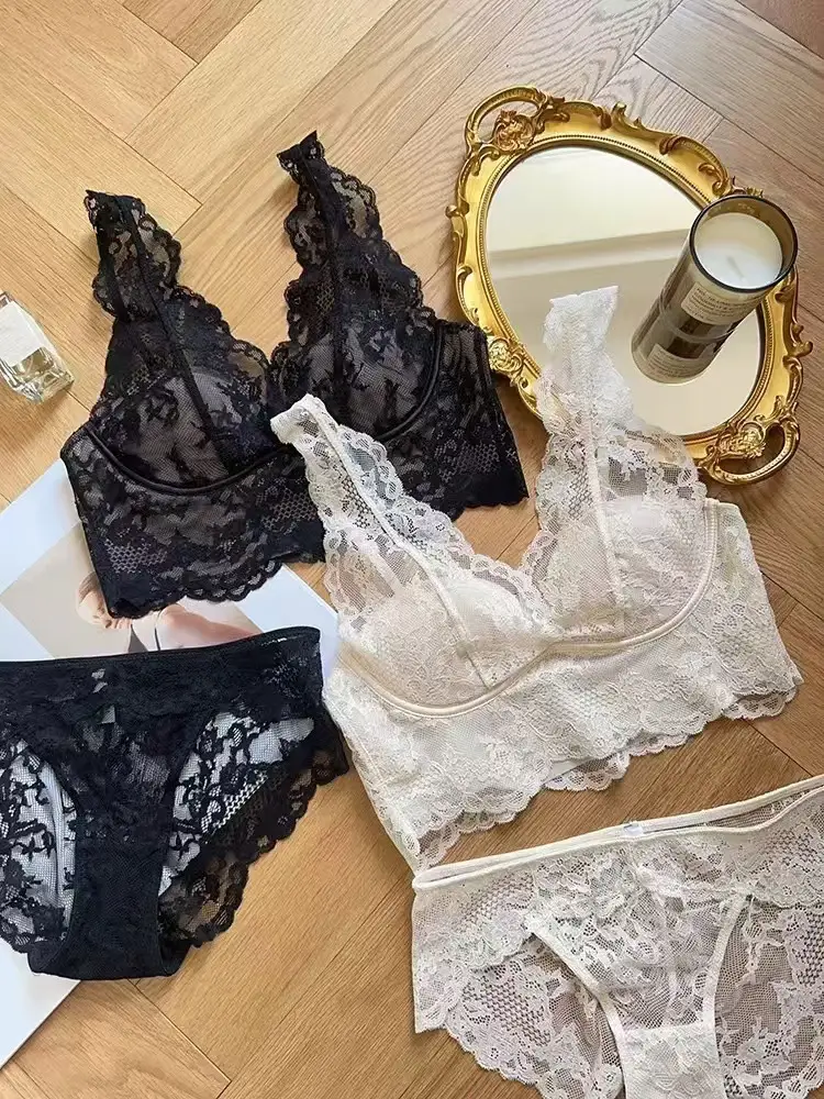 Big Chest Small Underwear Women's French Lace Back Vest — feature 9