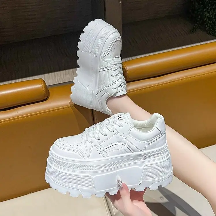 Thick bottom small white shoes with skirt 2025 spring new small height platform shoes light casual sports shoes — feature 14