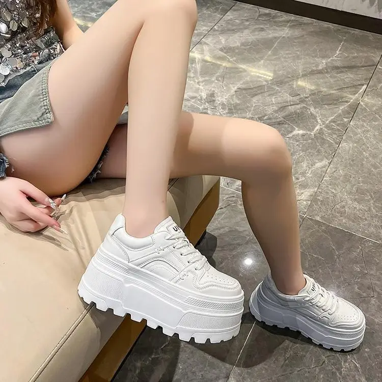 Thick bottom small white shoes with skirt 2025 spring new small height platform shoes light casual sports shoes — feature 15