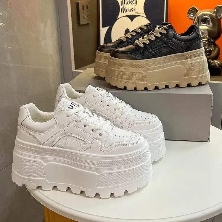 Thick bottom small white shoes with skirt 2025 spring new small height platform shoes light casual sports shoes — feature 16