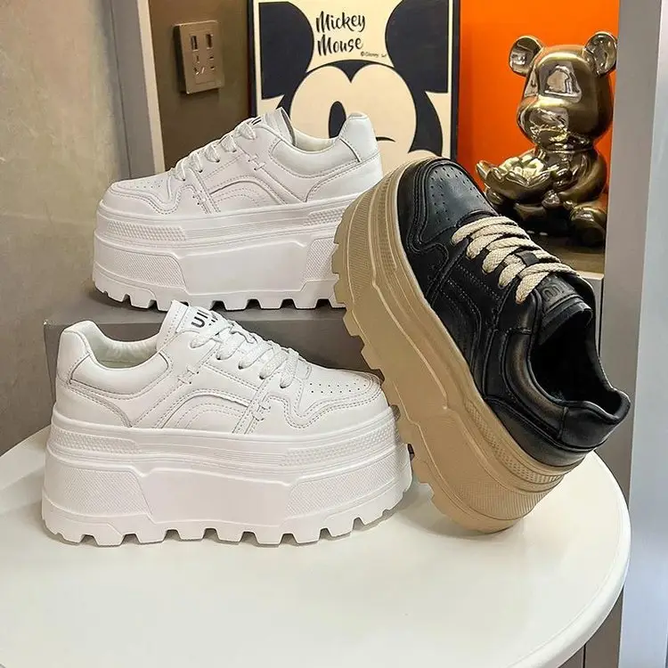Thick bottom small white shoes with skirt 2025 spring new small height platform shoes light casual sports shoes — feature 7