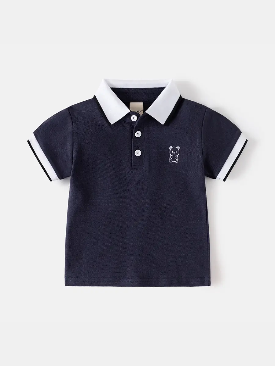 Kids Polo T-Shirt Grey 2026 New Style - Image 7