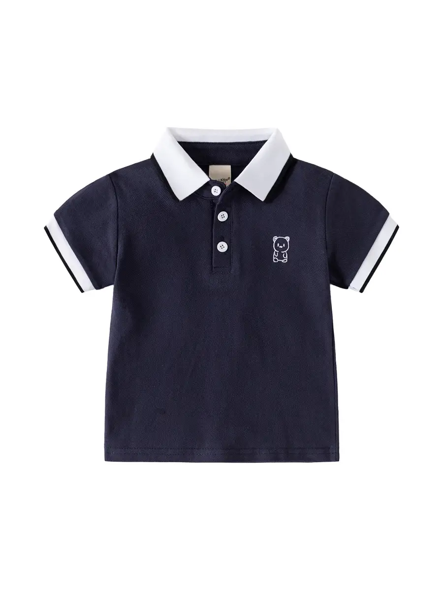 Kids Polo T-Shirt Grey 2026 New Style - Image 9