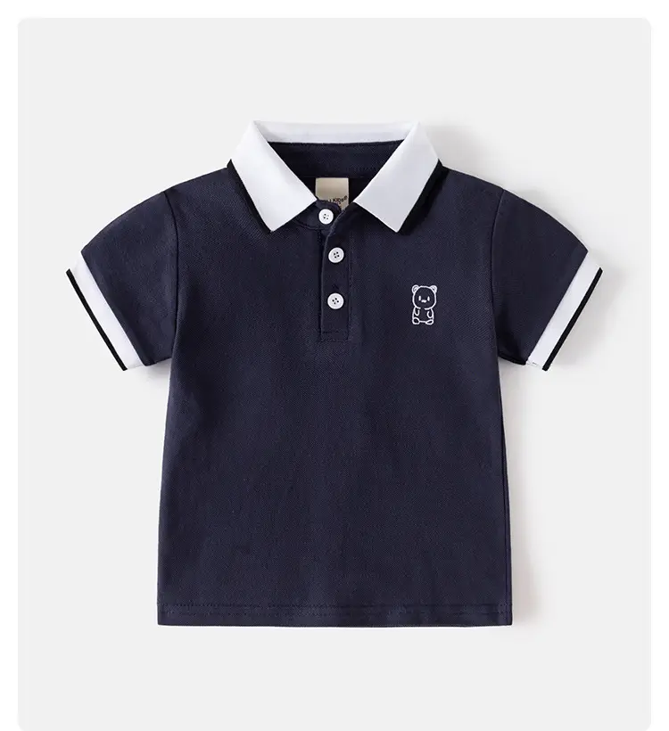 Kids Polo T-Shirt Grey 2026 New Style β feature 1