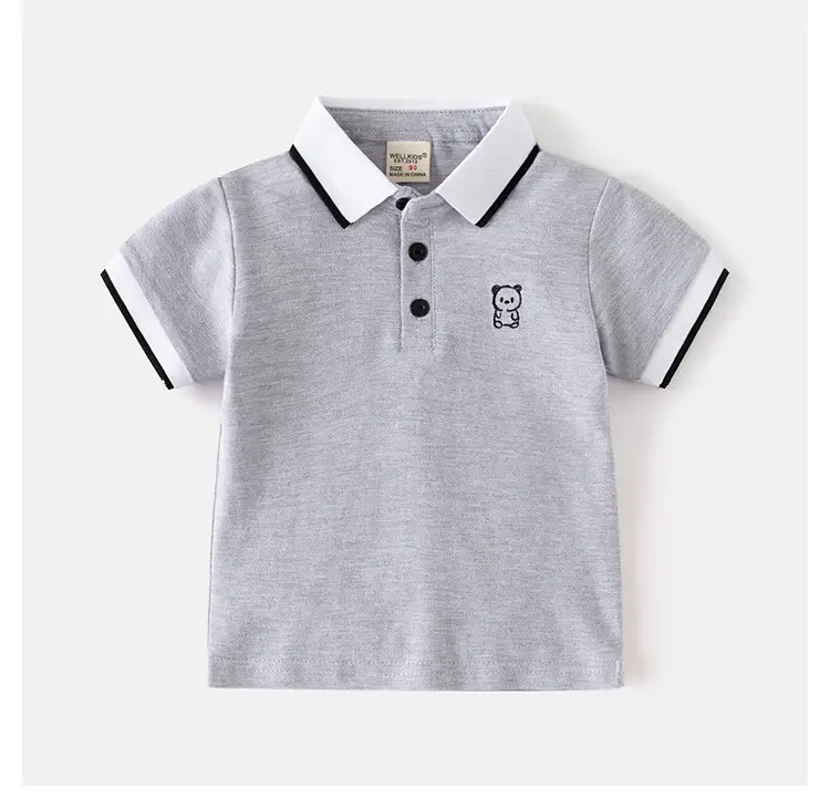 Kids Polo T-Shirt Grey 2026 New Style β feature 11