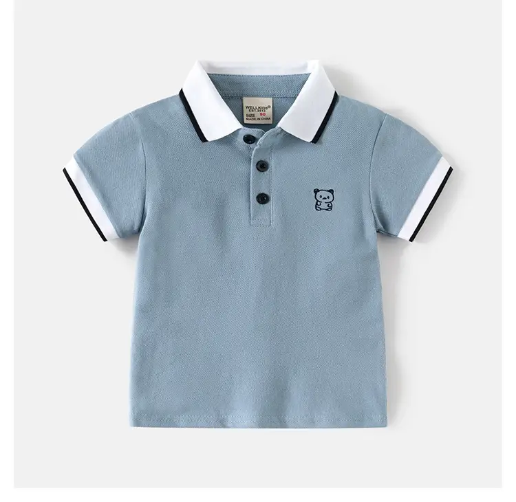 Kids Polo T-Shirt Grey 2026 New Style β feature 14