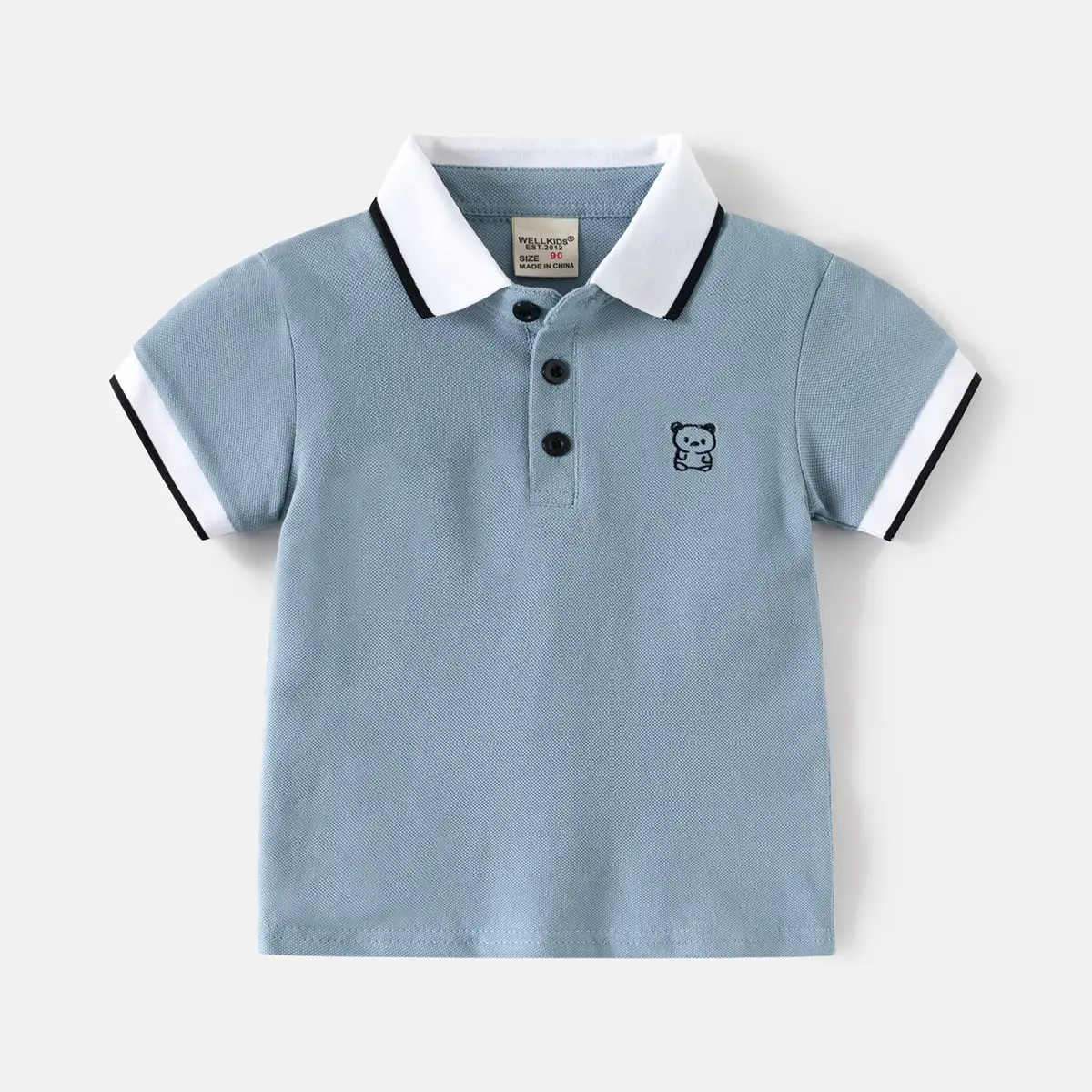 Kids Polo T-Shirt Grey 2026 New Style - Image 3