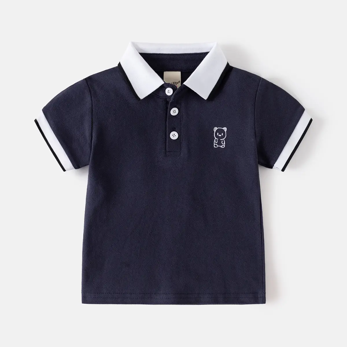 Kids Polo T-Shirt Grey 2026 New Style - Image 4
