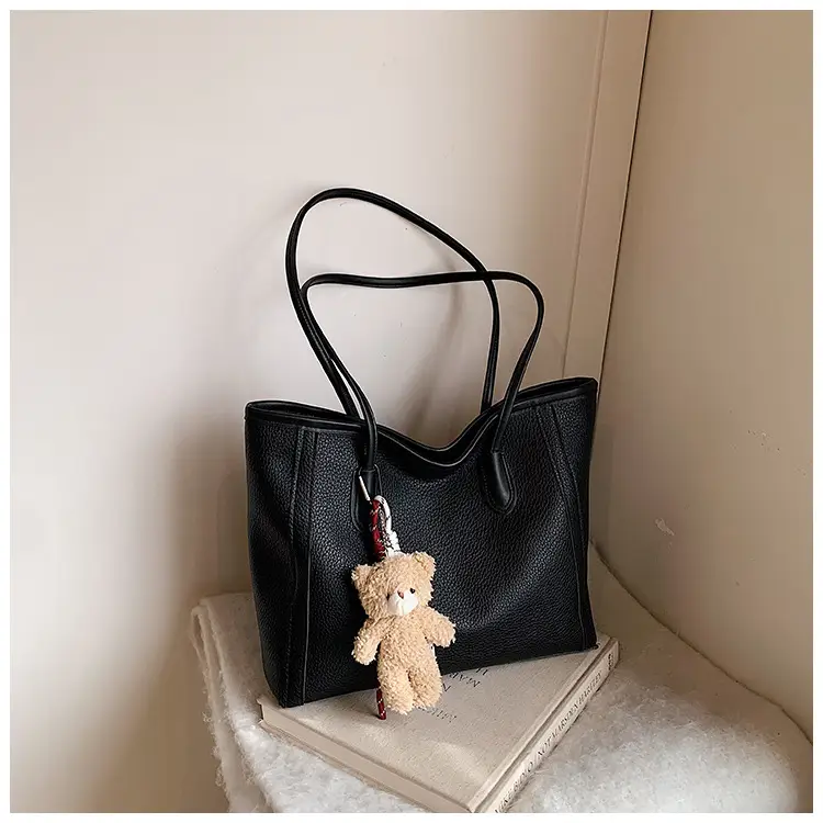 Women's Large Capacity Tan Tote Bag Shoulder Handbag — feature 25