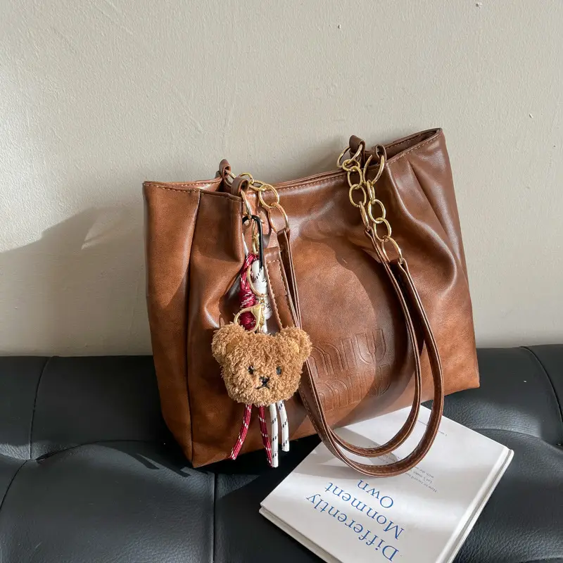 Black Cute Bear Tassel Shoulder Bag for Girls - Image 8