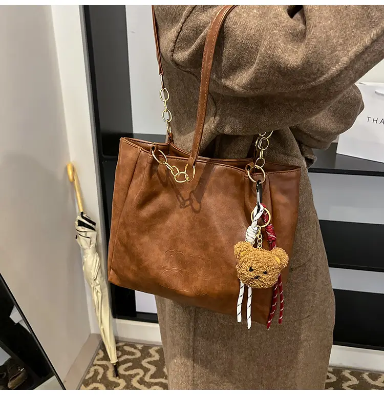 Black Cute Bear Tassel Shoulder Bag for Girls — feature 10