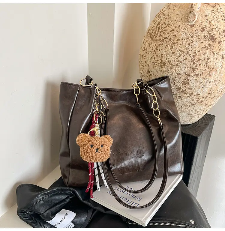 Black Cute Bear Tassel Shoulder Bag for Girls — feature 15