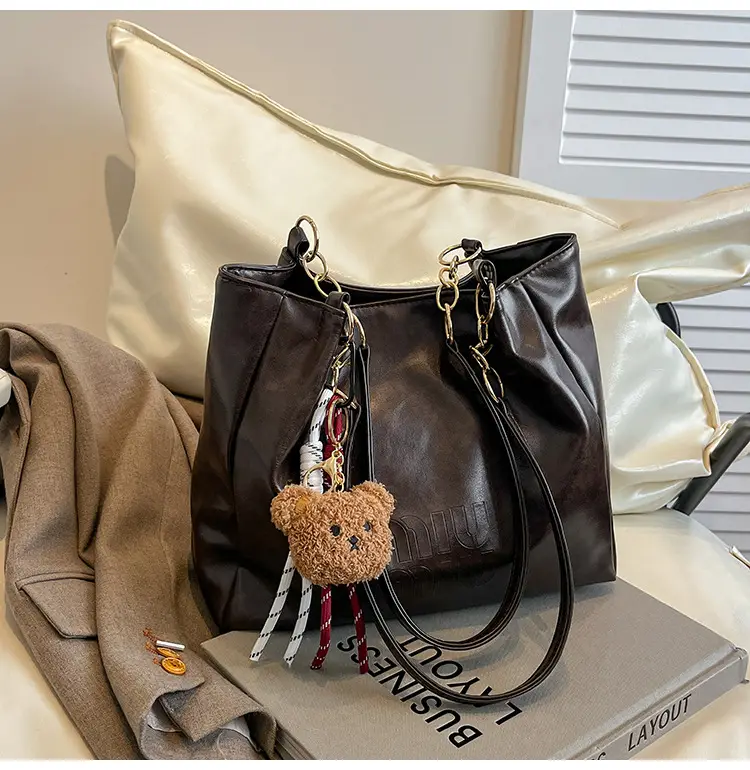 Black Cute Bear Tassel Shoulder Bag for Girls — feature 16