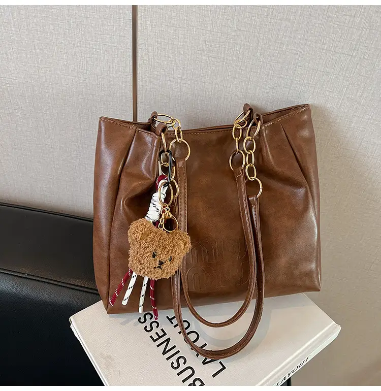 Black Cute Bear Tassel Shoulder Bag for Girls — feature 18