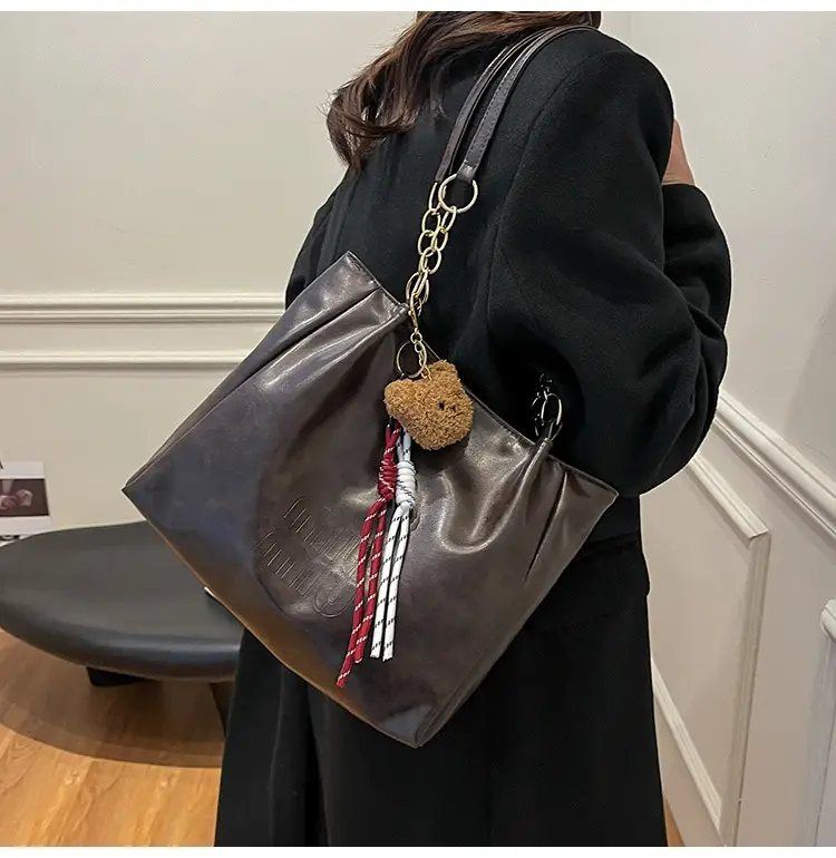 Black Cute Bear Tassel Shoulder Bag for Girls — feature 6
