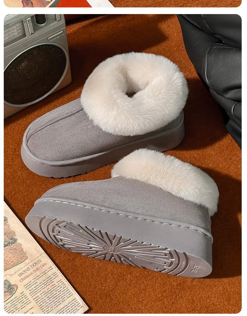 Cotton Slippers Women's Autumn and Winter 2024 New Indoor Home Warm Thick Sole Non-Slip Dirt-Resistant Plush Cotton Shoes — feature 12