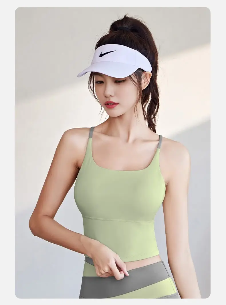 Naked Sports Vest High-elastic Belt Chest Pad Fixed Cup Shockproof Yoga Bra Fitness Underwear for Women — feature 16