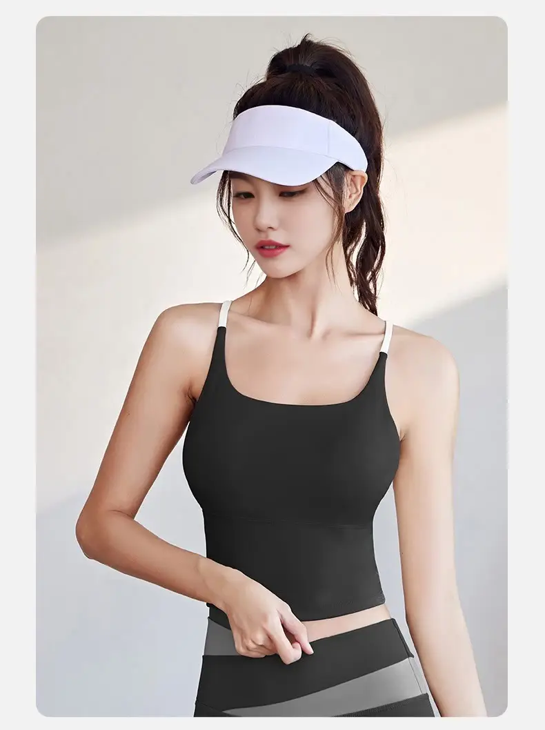 Naked Sports Vest High-elastic Belt Chest Pad Fixed Cup Shockproof Yoga Bra Fitness Underwear for Women — feature 22