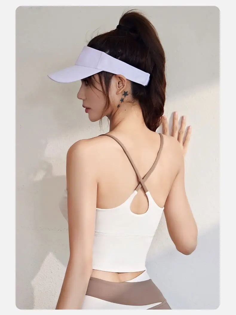 Naked Sports Vest High-elastic Belt Chest Pad Fixed Cup Shockproof Yoga Bra Fitness Underwear for Women — feature 23