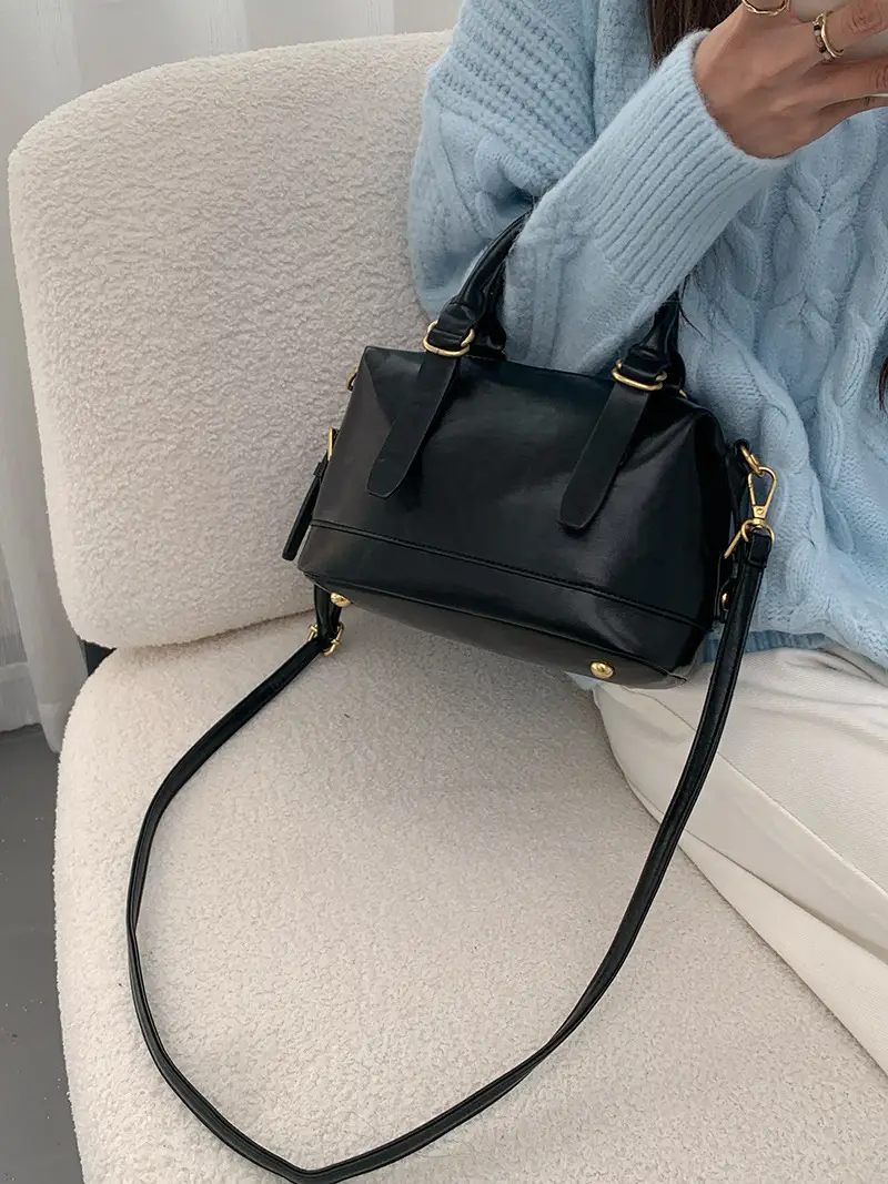 Women Retro Brown Bowling Bag Shoulder Crossbody 2026 — feature 15