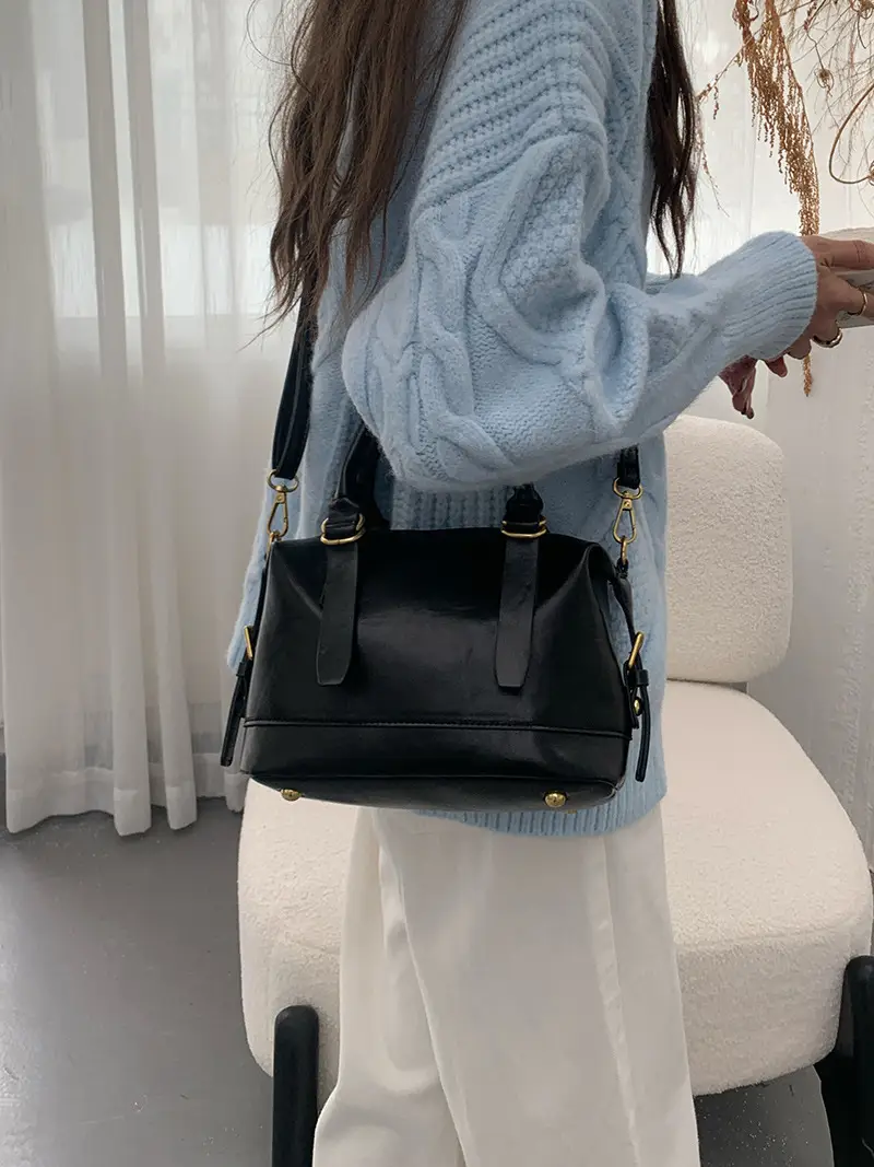 Women Retro Brown Bowling Bag Shoulder Crossbody 2026 — feature 16
