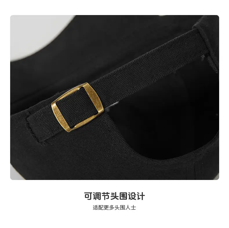 Korean Letter Embroidered Baseball Hats Black White — feature 3