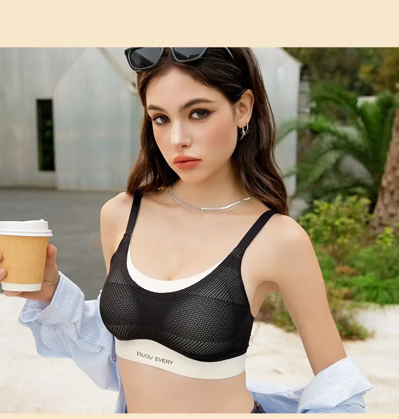 Women's Jelly Stitching Non-Rimmed Bra White — feature 13