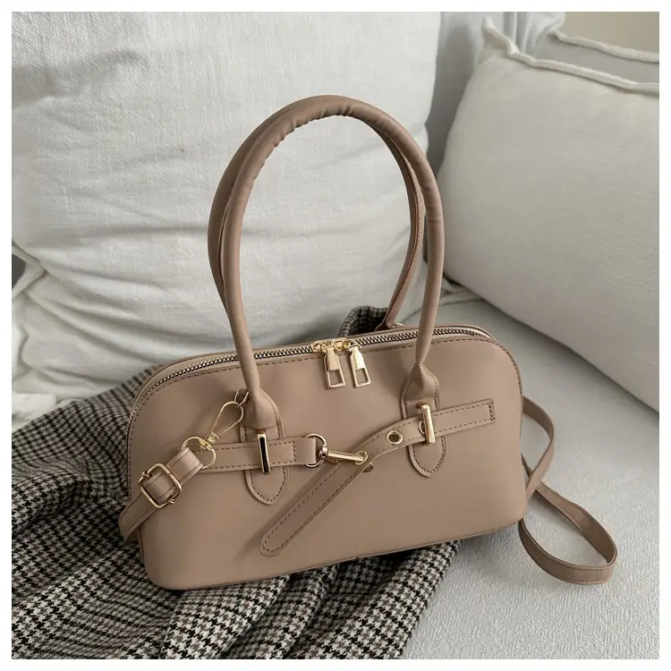 Light Grey Retro Shell Bag for Women 2024 Winter — feature 30