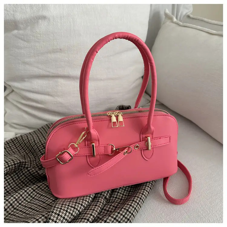 Light Grey Retro Shell Bag for Women 2024 Winter — feature 31
