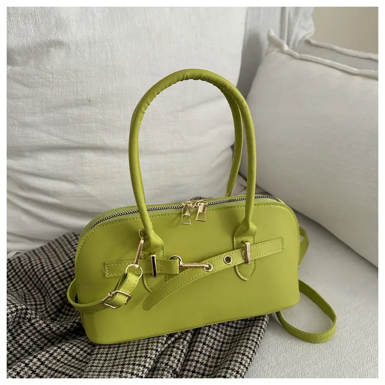 Light Grey Retro Shell Bag for Women 2024 Winter — feature 32
