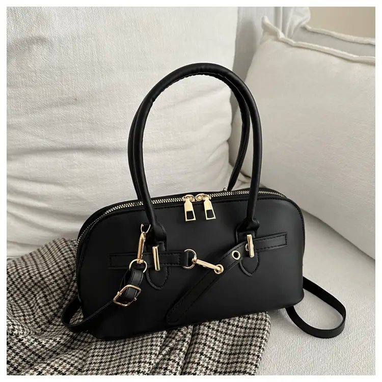 Light Grey Retro Shell Bag for Women 2024 Winter — feature 33
