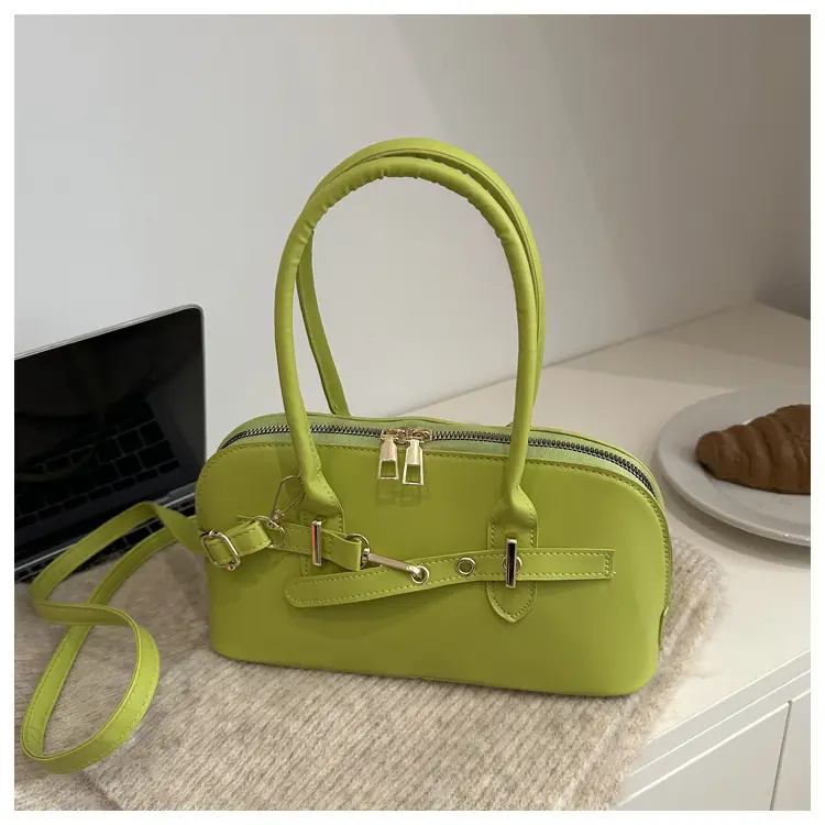 Light Grey Retro Shell Bag for Women 2024 Winter — feature 37