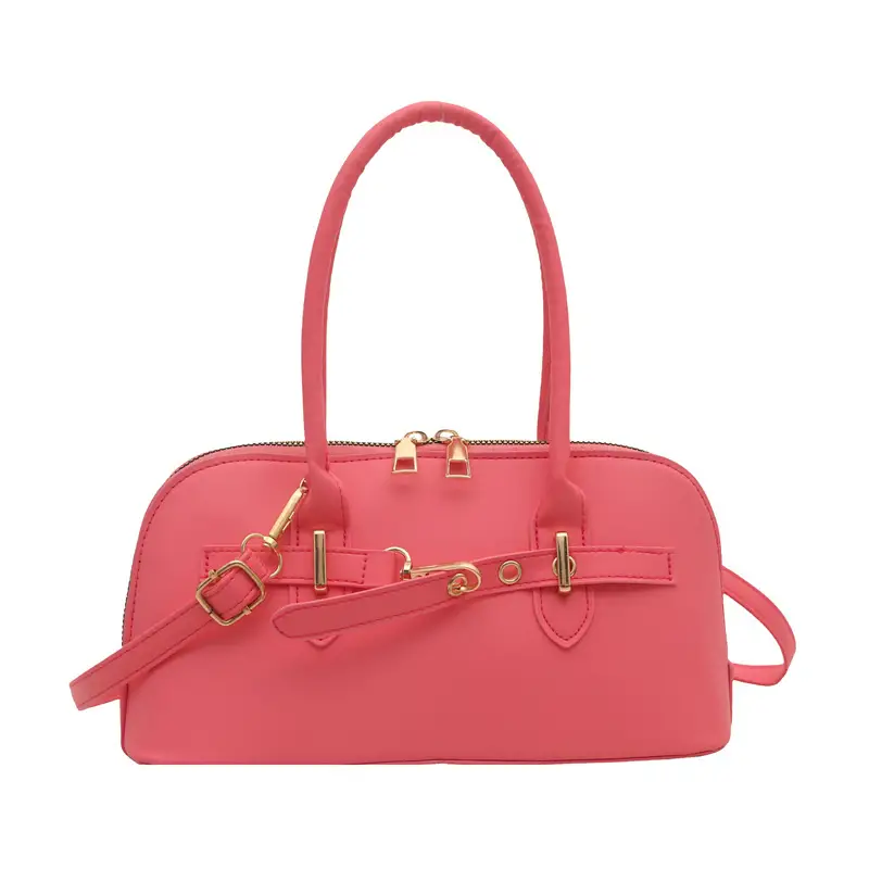Light Grey Retro Shell Bag for Women 2024 Winter - Image 3