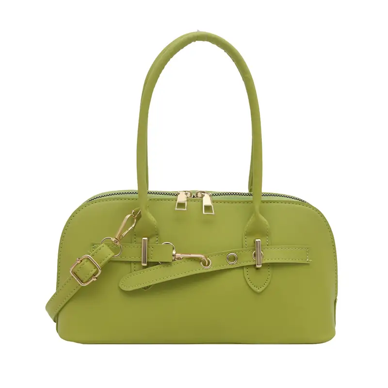 Light Grey Retro Shell Bag for Women 2024 Winter - Image 5