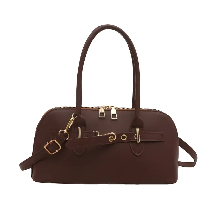 Light Grey Retro Shell Bag for Women 2024 Winter - Image 6