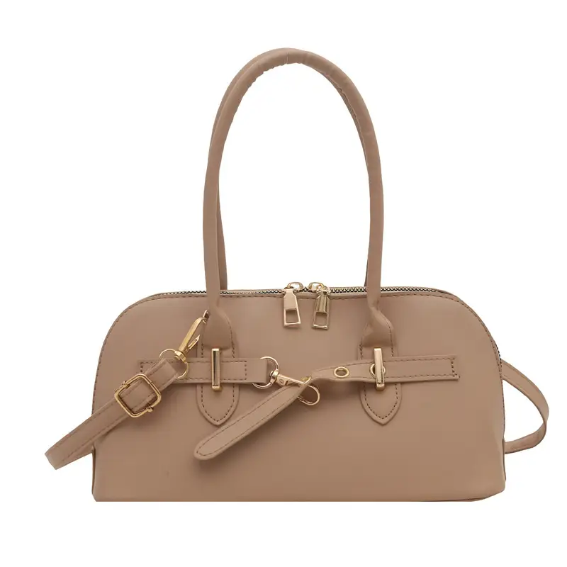 Light Grey Retro Shell Bag for Women 2024 Winter - Image 7
