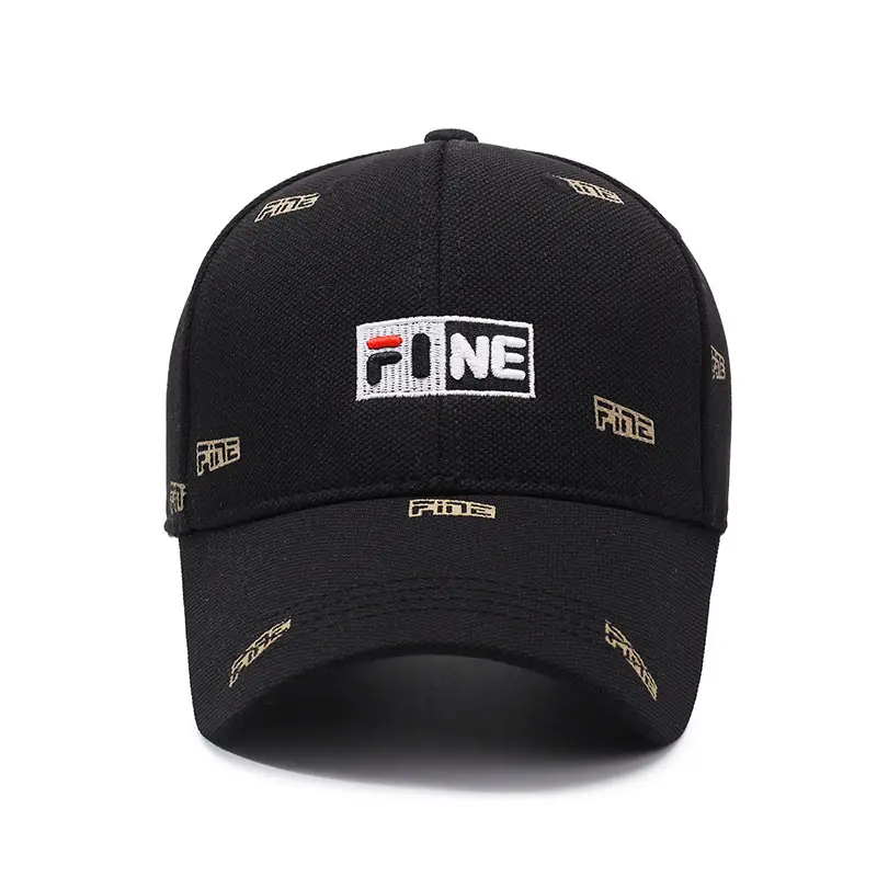 Korean Style Black Baseball Cap with Embroidered Logo - Image 7