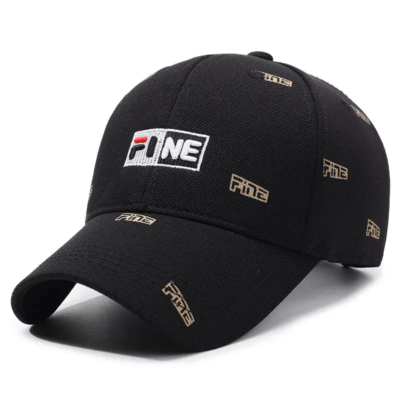 Korean Style Black Baseball Cap with Embroidered Logo - Image 10