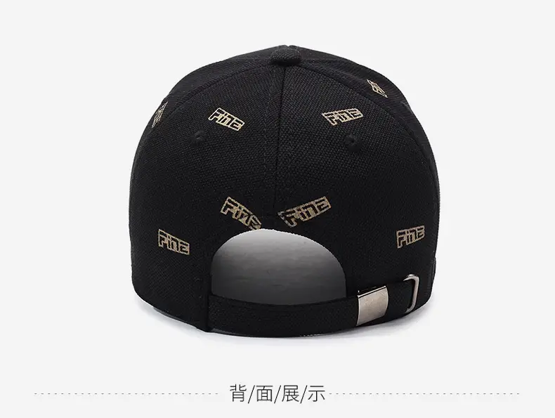 Korean Style Black Baseball Cap with Embroidered Logo β feature 11