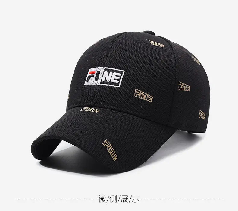 Korean Style Black Baseball Cap with Embroidered Logo β feature 9