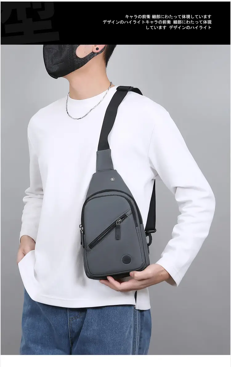 Men's Waterproof Crossbody Bag Blue Large Capacity — feature 10