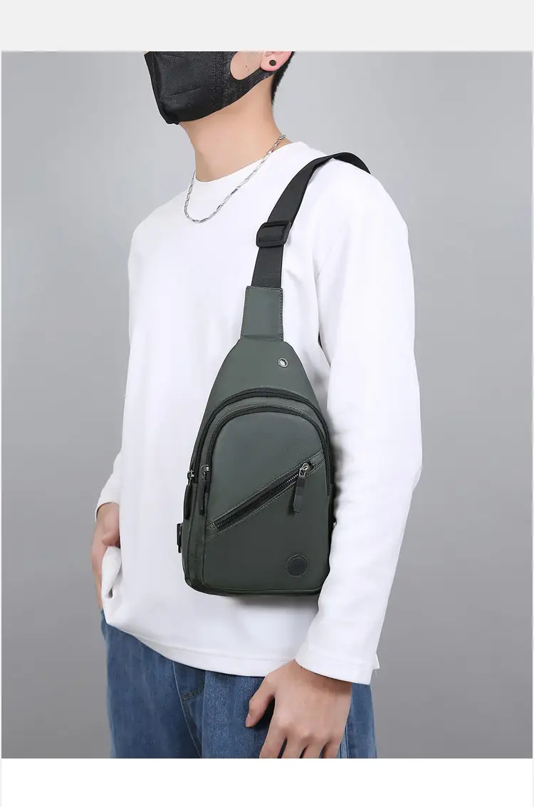 Men's Waterproof Crossbody Bag Blue Large Capacity — feature 14