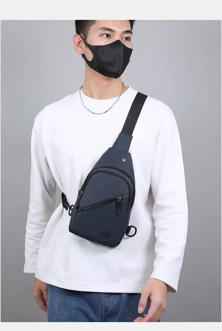 Men's Waterproof Crossbody Bag Blue Large Capacity — feature 17