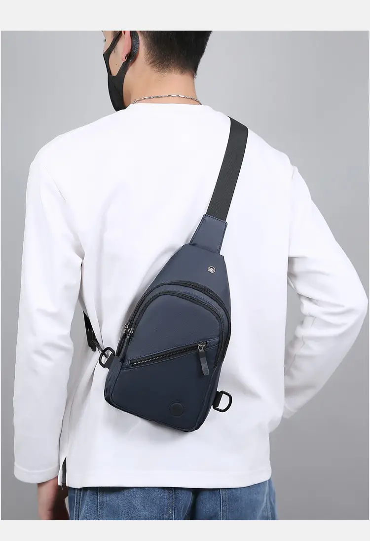 Men's Waterproof Crossbody Bag Blue Large Capacity — feature 18